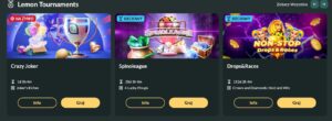 lemon casino tournaments