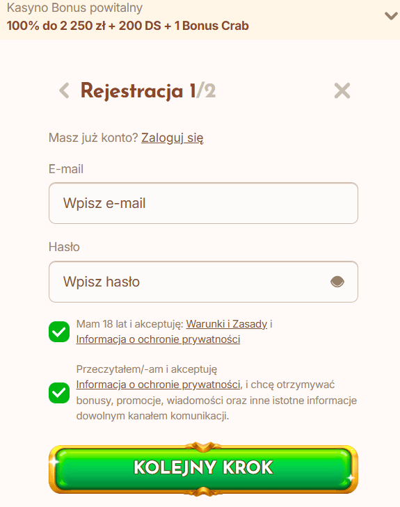 Założyć Konto w Bethall Casino