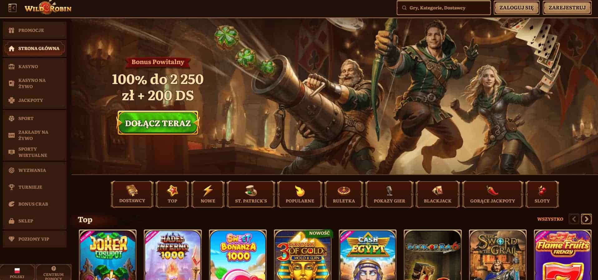 wildrobin casino main page