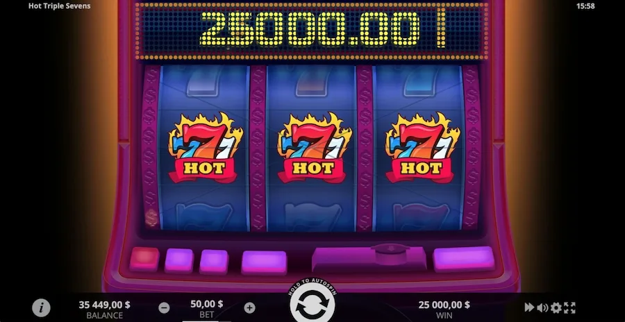 hot triple sevens automat evoplay