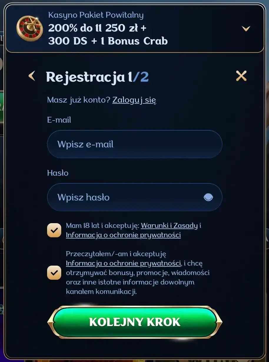 millioner rejestracja