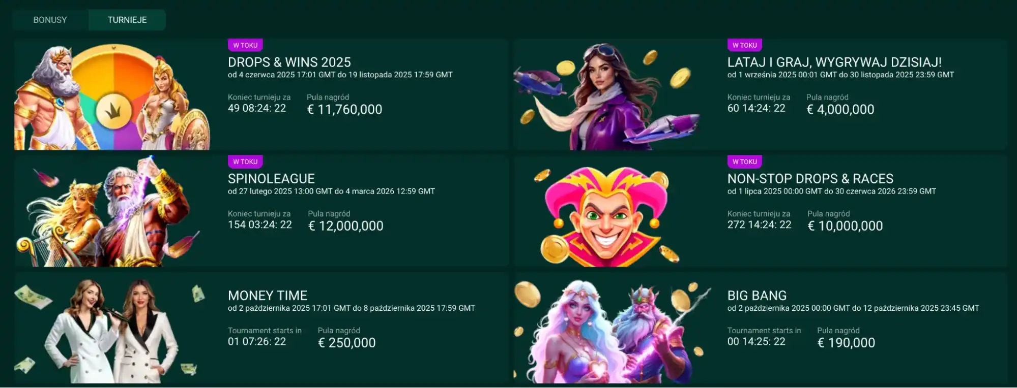 spinbetter turnieje