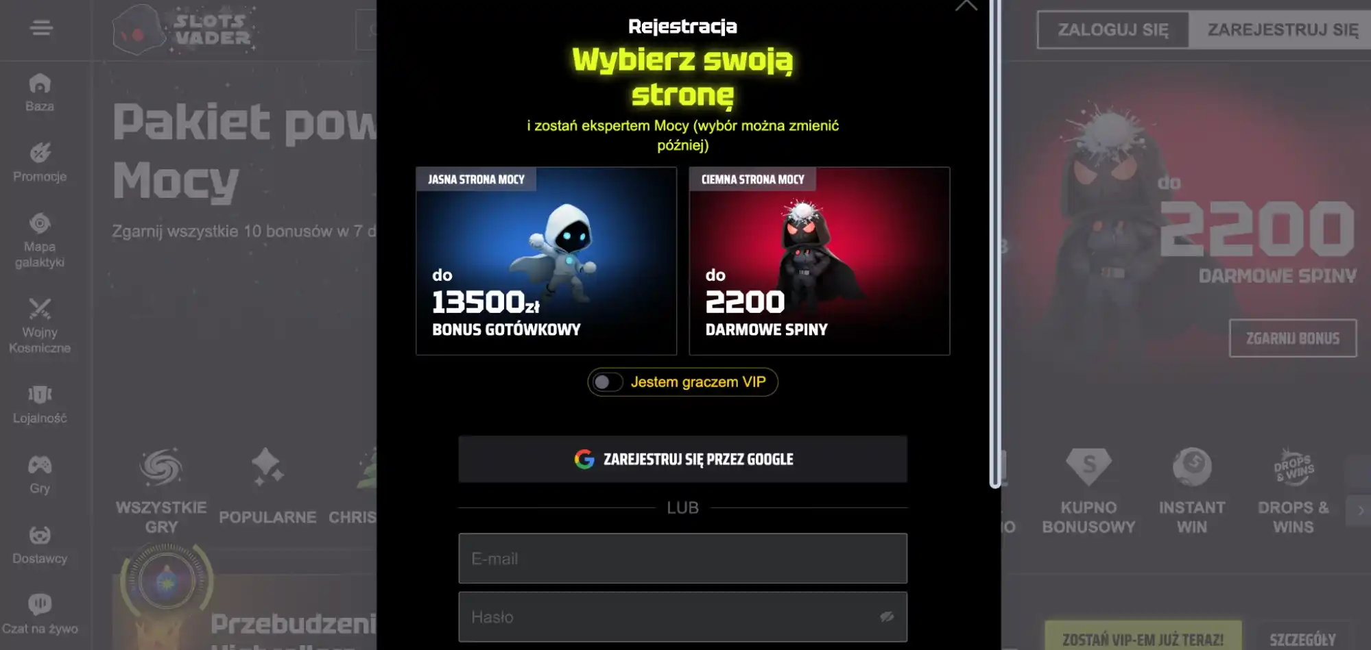 slotsvader rejestracja
