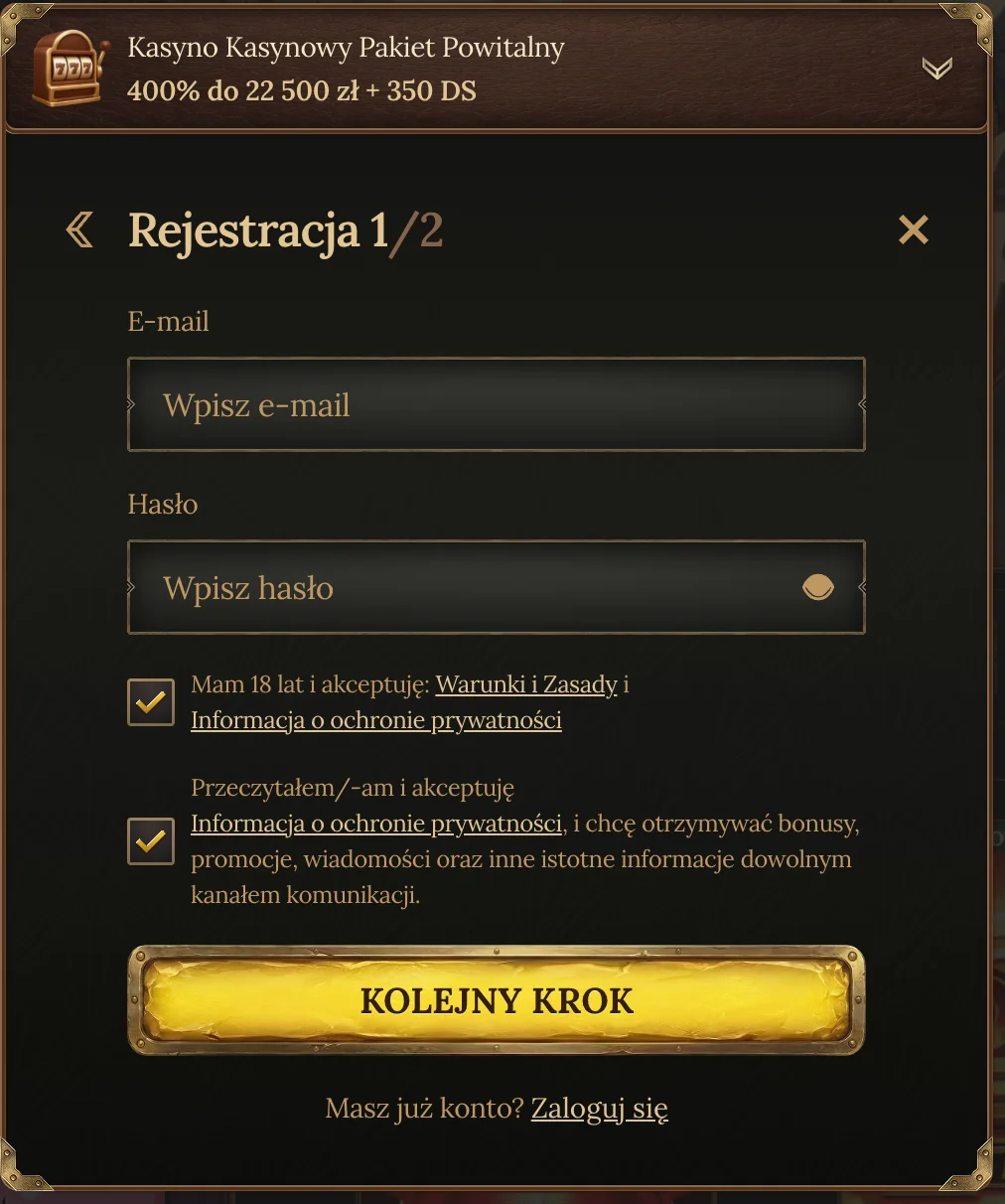 betwest rejestracja